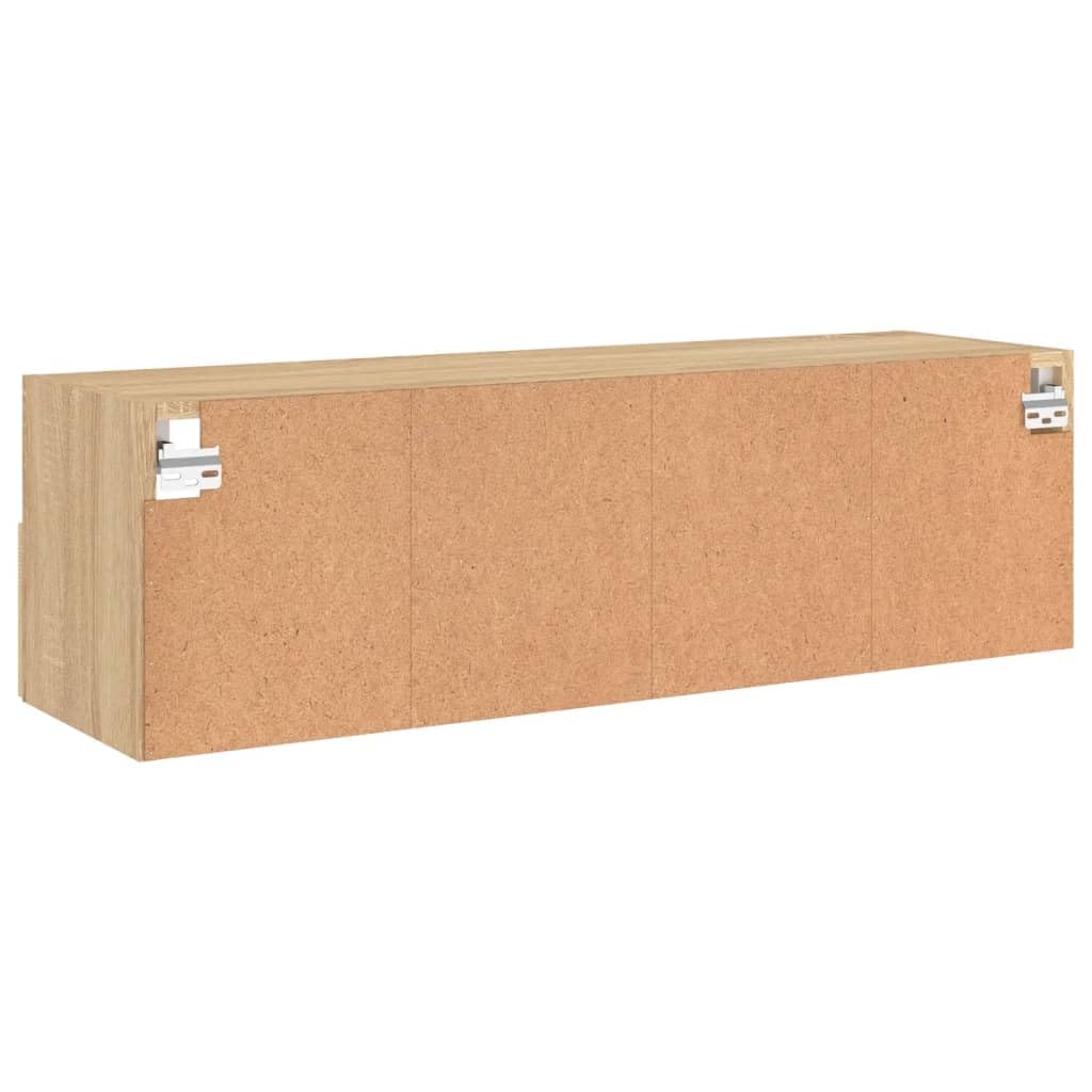vidaXL Mueble de Pared TV, Armario Auxiliar con Almacenaje, Estantería Flotante, Mueble Colgante para Salón, Madera de Ingeniería Roble Sonoma