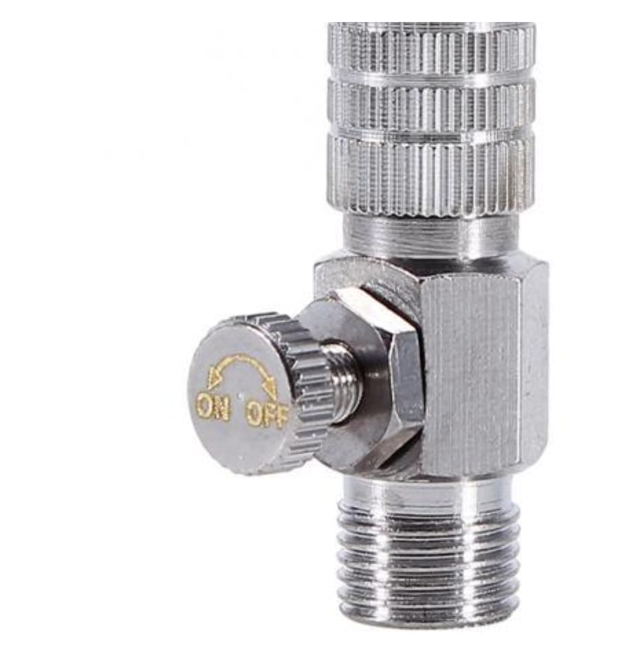 Airbrush Disconnected Quick Release Coupling Coupler Adaptor 1/8" Bsp 220246, Silver - Image 2