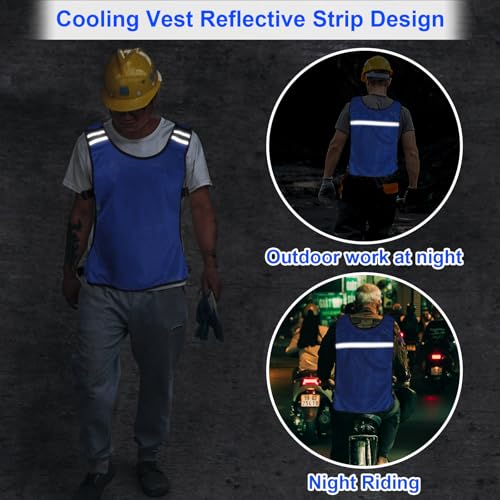 Cooling Vest for Men&Women Adjustable Ice Vest Reflective Cooling Vests with 24 Ice Pack Cool Jacket for Working3