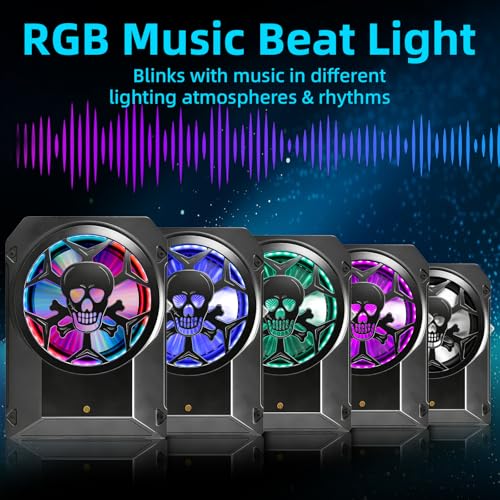 Image of 1600W Car Subwoofer, 10 inch Ultra-Thin Powered Under-Seat Sub with Built-in Amplifier, LPF /Gain /Bass Boost, Touch Control, Physical Switch Rhythm LED Ambient Light, Independent Bass Knob