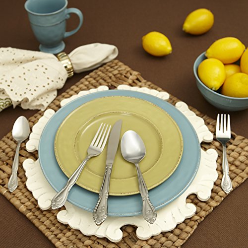 Riverridge 5417-843-D Rose 46 Piece Monogrammed Flatware Set, Letter D, No Size, Silver #TOP4