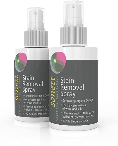 Miniatura 7 de Sonett - Spray orgánico para eliminar manchas [paquete de 2] – Removedor de manchas eficaz para ropa contra frutas, plumas, manchas de grasa,
