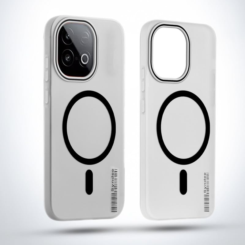 Image of Mr. Case Back Cover for iQOO Neo 10 5G Elegant Frosted White Translucent Back with Wireless Charging Support | Anti-Scratch Shockproof Phone Case - Black