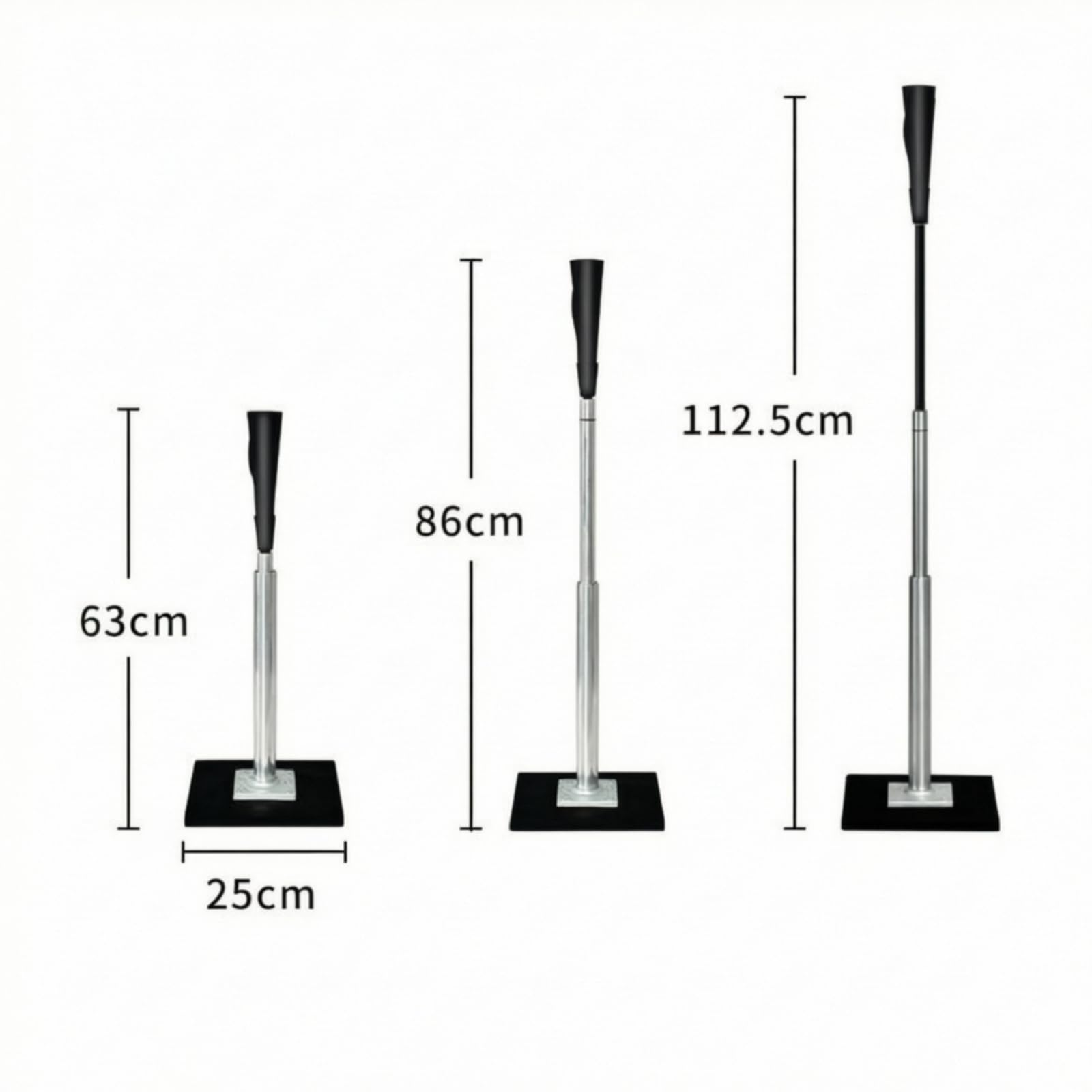 Soporte de Entrenamiento de Béisbol tee de Bateo tee de Golpeo Estructura Metálica Estable Amortiguación de Impactos Ligero y Transportable Adecuado