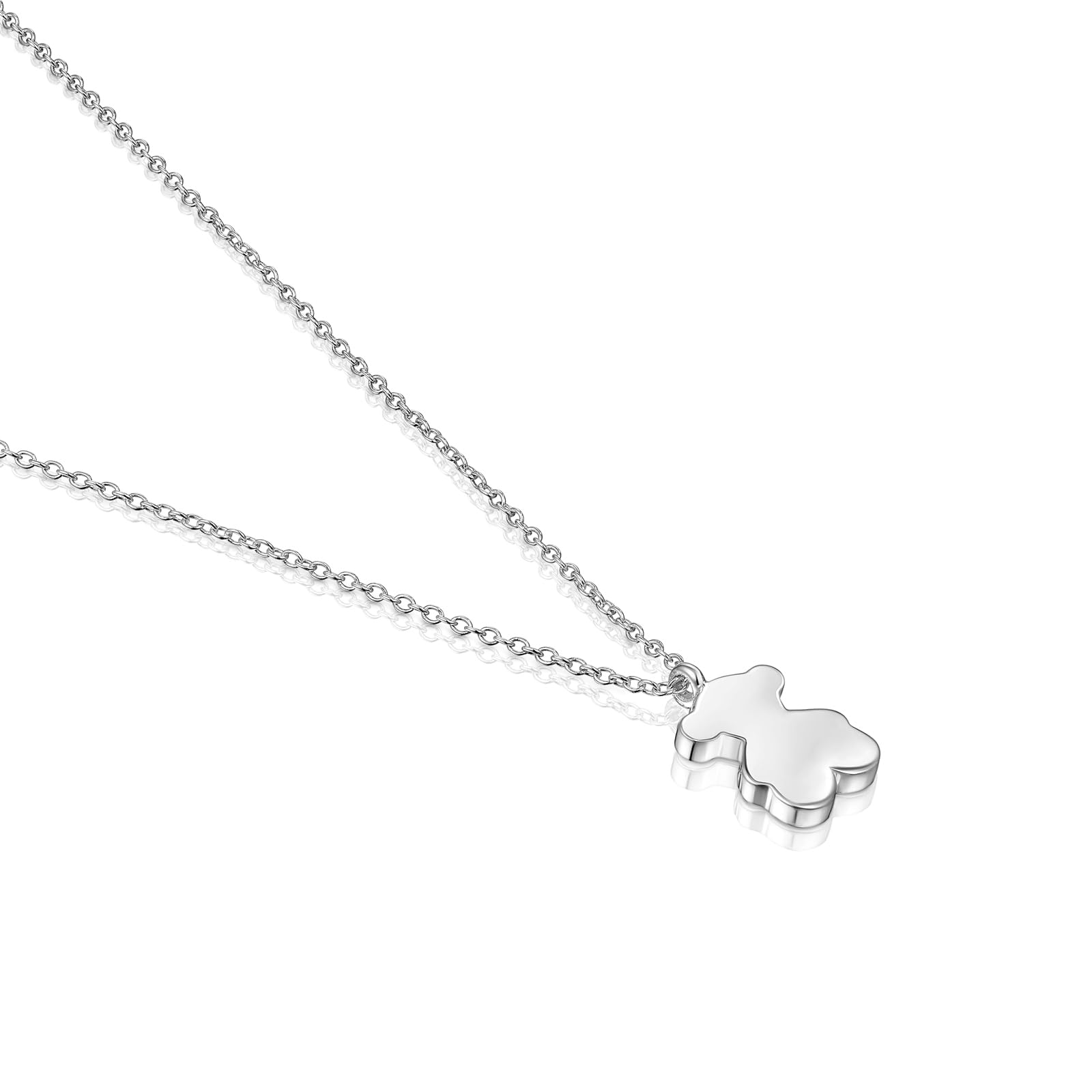 TOUS Collar Corto para Mujer con Motivo de Oso de Plata de Primera Ley, 45cm de Largo, Casual y Versátil, Colección Sweet Dolls