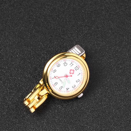 Reloj de bolsillo para enfermeras con movimiento de cuarzo preciso y hebilla dorada DOITOOL 7