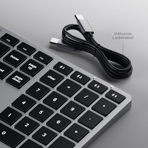 SATECHI Slim X3 Bluetooth Tastatur mit Beleuchtung