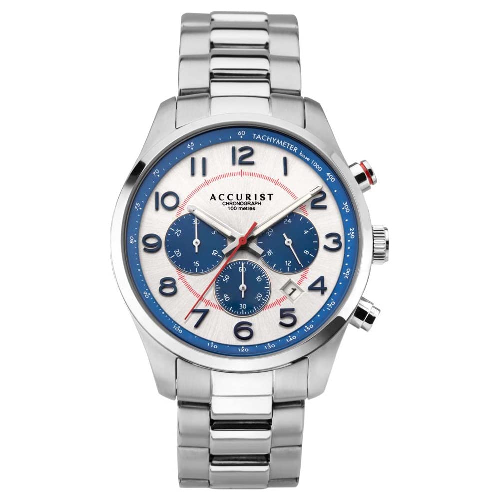 AccuristMens Silver Watch 7410
