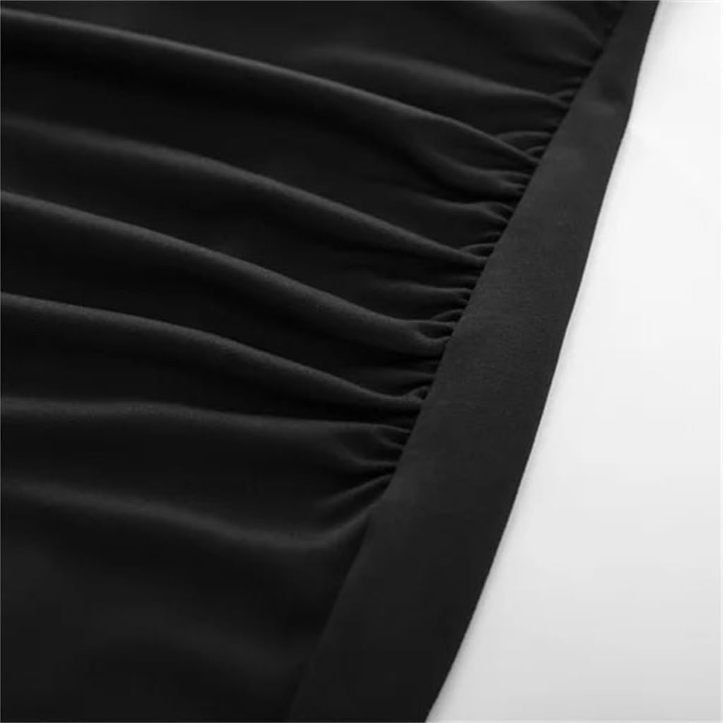 Genérico Vestido de Noche Elegante para Mujer, Ideal para Fiestas y Eventos. Vestido de Fiesta de Manga Larga, Cuello Redondo, Corte Ajustado, Largo Medio (D Grande).