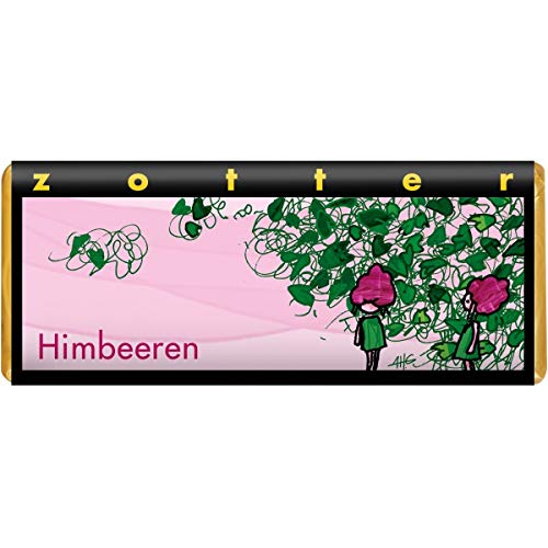 Zotter Bitterschokolade mit Himbeeren, handgeschöpft (70 g) - Bio