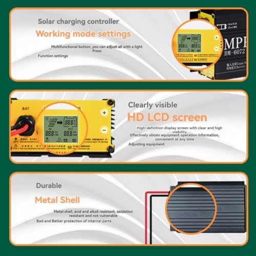 Controlador de Carga Solar MPPT Boost 600W BM6072 de 24V 48V 72V 8