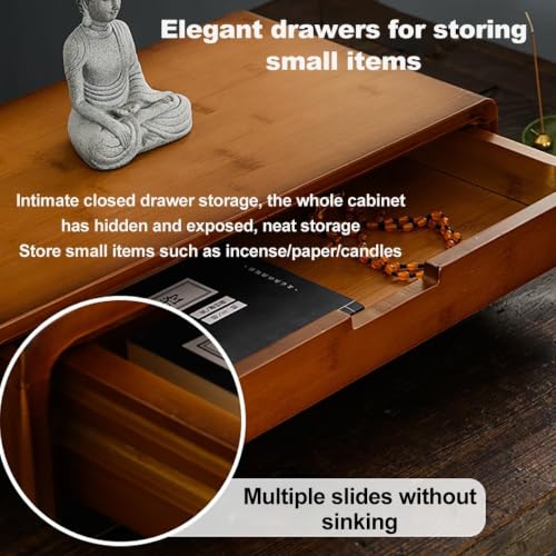 Armoire Bouddhiste avec tiroir étagère murale pour statues de Bouddha