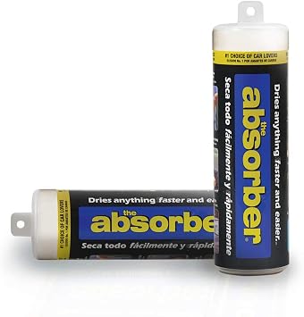 CleanTools The Absorber Large 17" x 27", Assorted Colors, 1-Side-Textured, 2-Towel Pack - Synthetic Chamois Drying Cloth for Cars - Super Absorbent, Scratch Free, Long Lasting & Machine Washable