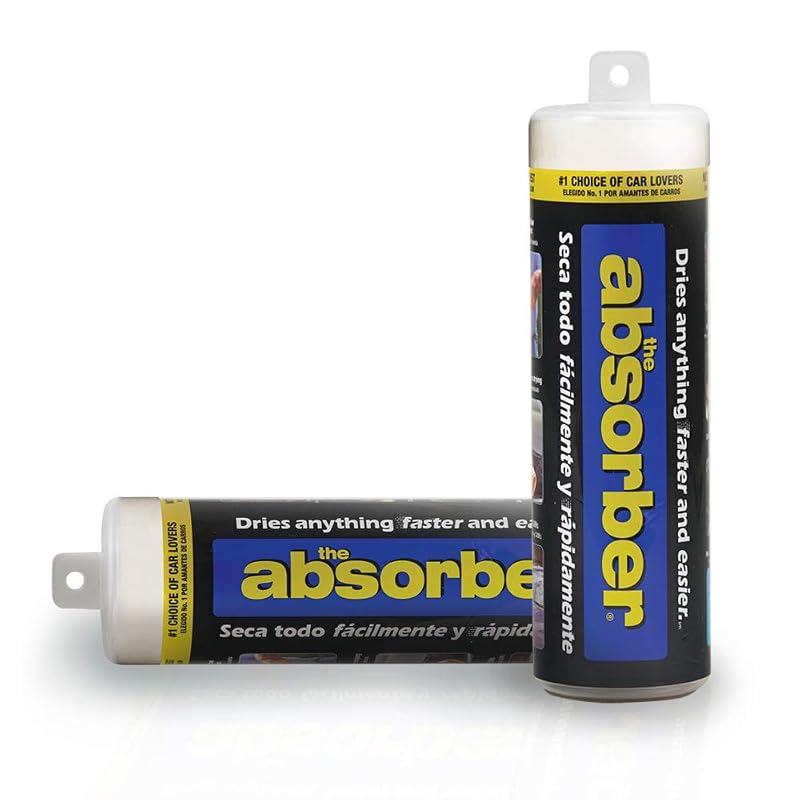 CleanTools The Absorber® Camurça Sintética para Secagem Automotiva com Textura em 1 Lado, 43,2 x 68,6 cm, Pacote com 2