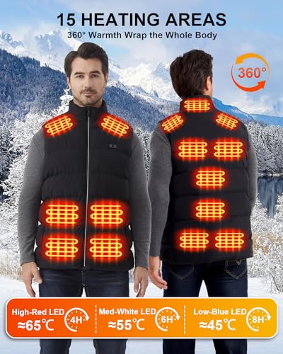 Men Heated Vest for Hunting: Lightweight Heated Vest - Winter Warm USB Heating Jacket with Battery Pack for Hiking2