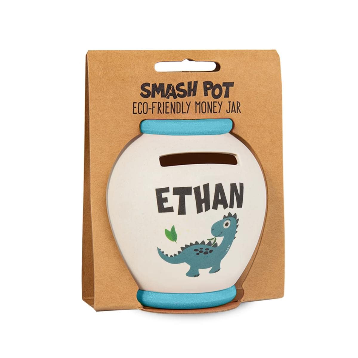 History & Heraldry Personalised Bamboo Smash Pot Money box (Ethan)