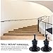STOBOK Heavy Duty Handrail Bracket Rust-Proof Metal Stair Railing Support Easy Installation Fixing Tool for Stairs 2-Pack