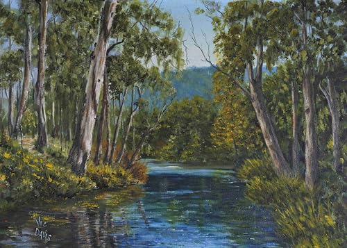 Kangaroo Country Tumut River Challenging 1000 Piece Jigsaw Puzzle for Adults Difficult Nature Puzzles Scenic Landscape Mindful Gift