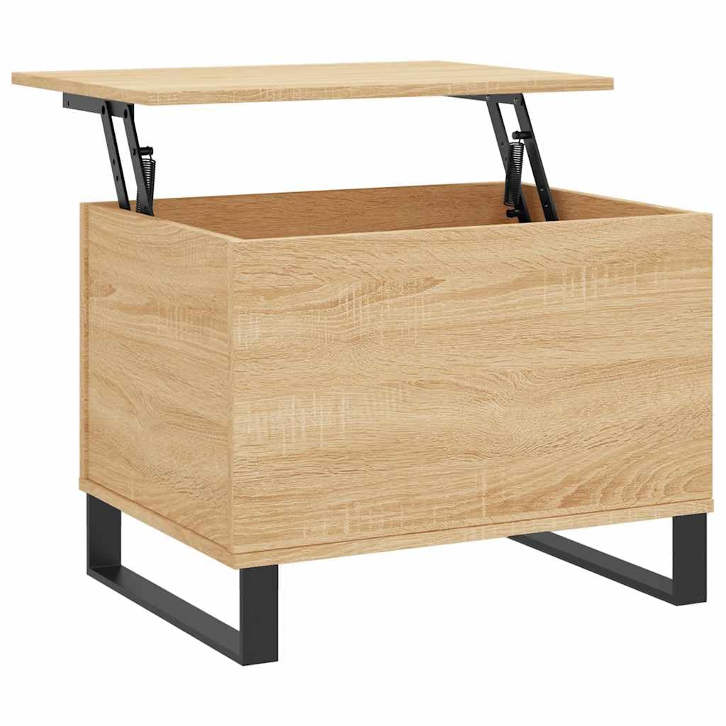 Générique Stolik kawowy Ingenierie Wood 60x44,5x45 cm | Podnoszona góra, dyskretne przechowywanie, metalowe nóżki, wszechstronny salon