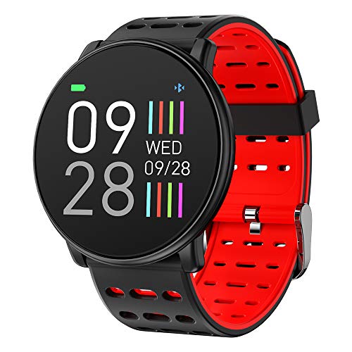 KUNGIX Smartwatch, Reloj Inteligente Hombre Mujer Podómetro Pulsómetro Monitor de Sueño Impermeable IP68 Pulsera de Actividad Inteligente podómetro con Cronómetro para Android iOS