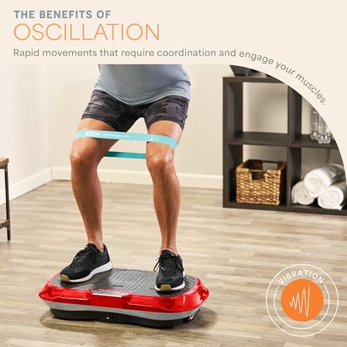 Image of Lifepro Waver Vibration Plate Exercise Machine - High-Intensity Vibration Plate for Lymphatic Drainage - Full-Body Workout Vibrating Platform with Loop Bands - Fitness Equipment for Strength & Toning