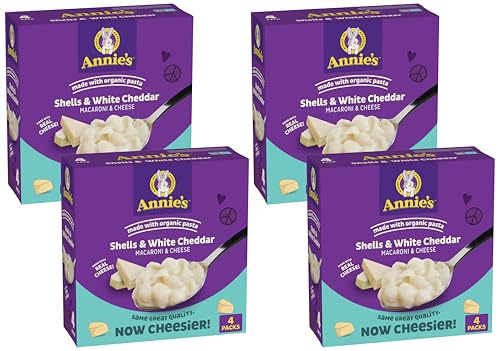 Image of Annie's Shells and White Cheddar, Made with Organic Pasta and Real Cheese, 6 oz (Pack of 16)