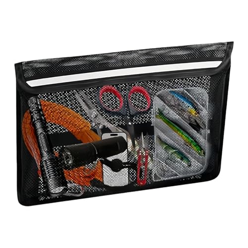 syayw - Bolsa de almacenamiento para barcos, bolsa de almacenamiento adhesiva, pegatina para chalecos de rescate náutico, red organizadora para barcos, resistentes para guantes y antorcha