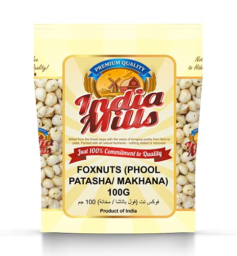 INDIA MILLS Foxnuts Phool Patasha/ Makhana 100 gm