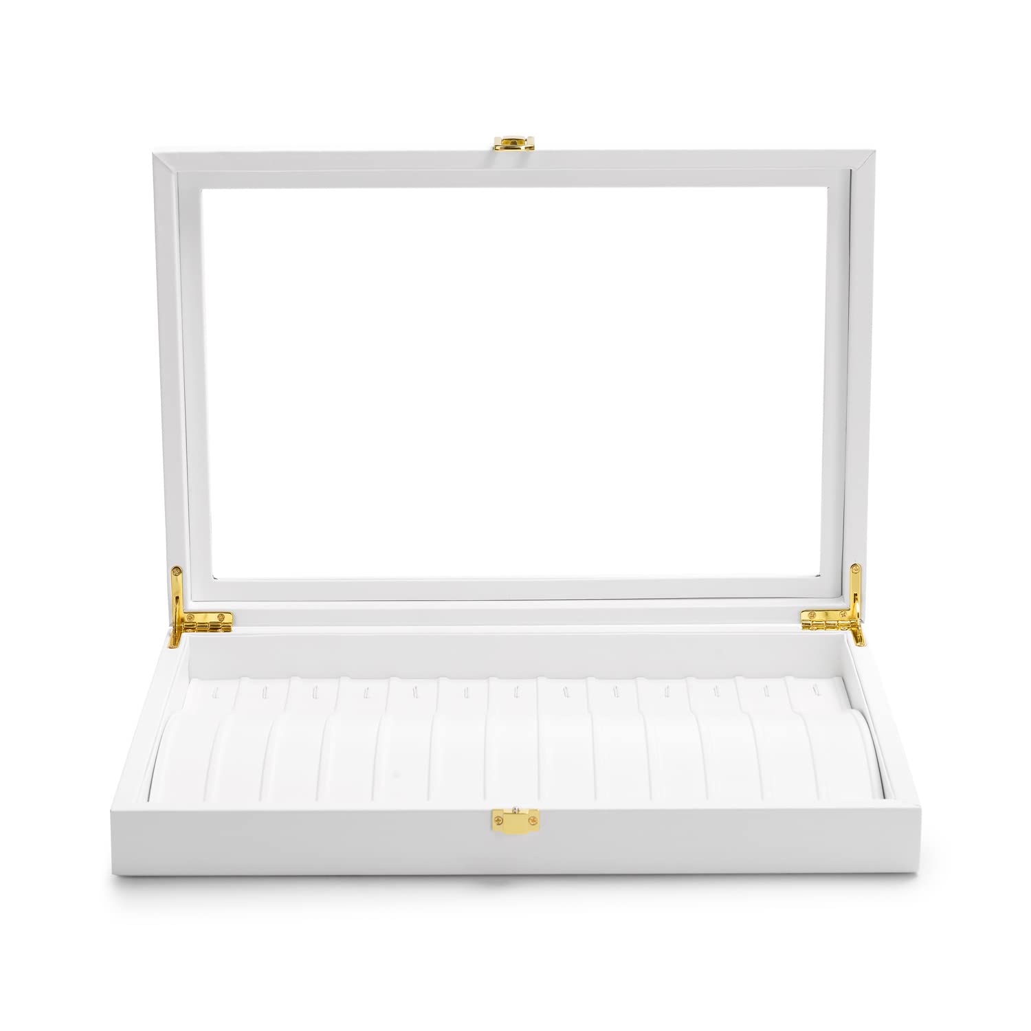 Boîte à bijoux en cuir blanc Oirlv, le cadeau parfait avec acrylique