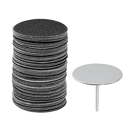 VOCOSTE 100 Pcs Sandpaper Disk Replacement Pad for Polishing Craft or Electric Foot File Callus Remover Tool, Medium 150 Grit, 35mm