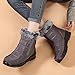 HINDOLA Womens Snow Boots Winter Warm Fur Lined Shoes Comfortable Side Zipper Ankle Booties Anti Slip Waterproof Outdoor Boots