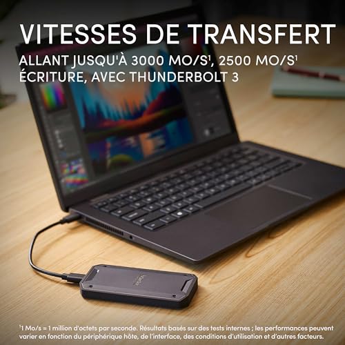 Image of SANDISK Professional 2TB PRO-G40 SSD - Up to 3000MB /s, Thunderbolt 3 (40Gbps), USB-C (10Gbps), IP68 dust /Water Resistance, External Solid State Drive - SDPS31H-002T-GBC1D [exFAT Version]