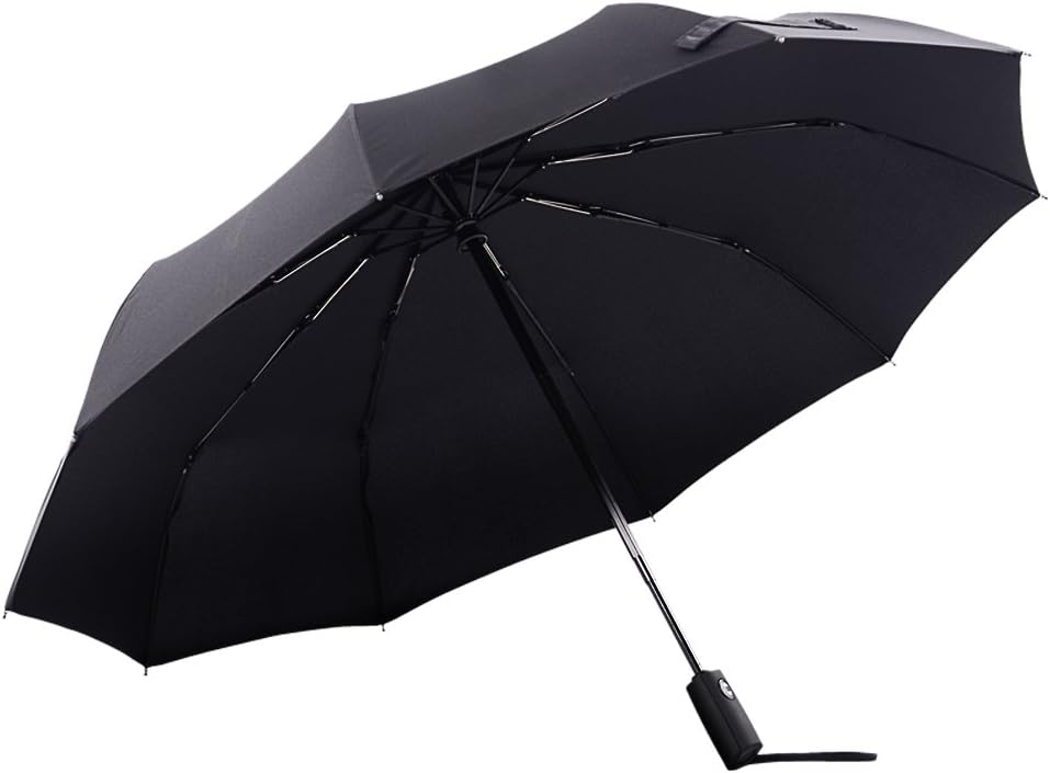 Colorain Windproof Travel Umbrella, Auto Open Close 10 Fiberglass Rib, Golf Size 46 Inch/54 Inch Folding Stick Umbrella for Men and Women with Gift Box