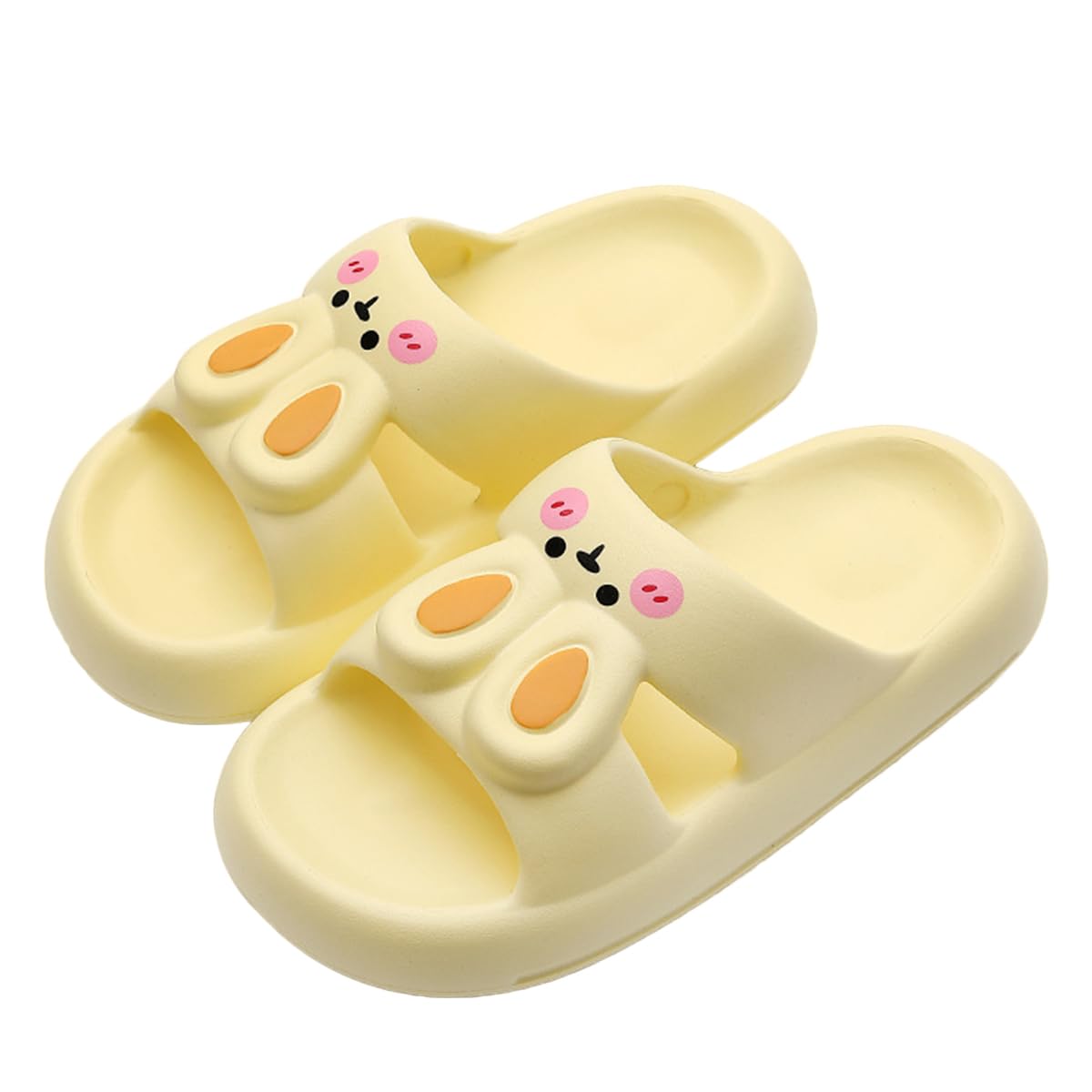 Caramella BubbleWomen Summer Open Toe Bunny Animal Slippers Shower Sandal Bathroom Comfy House Slide Anti-slip Rabbit Slippers for Indoor and Outdoor