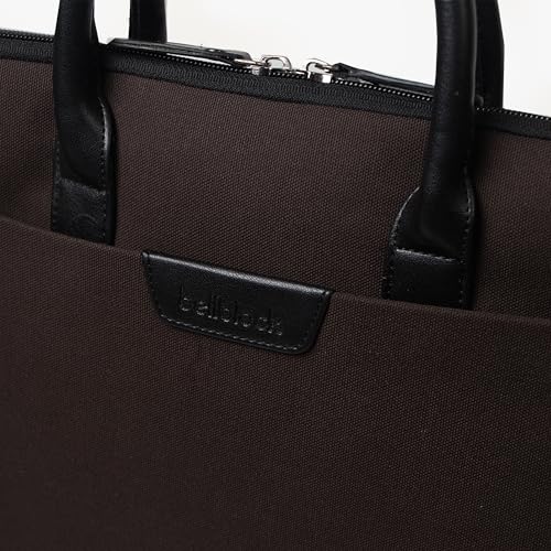Image of Bellblock Sleek Messenger Laptop Bags For Men /Women Office Use | Travel Friendly With Luggage Strap | Office Bag For Man /Woman | Cotton Canvas | Olive Green (Upto 14 Inch)