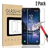 GreenElec Galaxy S8 Active Screen Protector - [2Pack] [9H Hardness] [Bubble-free] Ultra Clear Easy Installation Tempered Glass Screen Protector For Sumsung Galaxy S8 Active (2017)