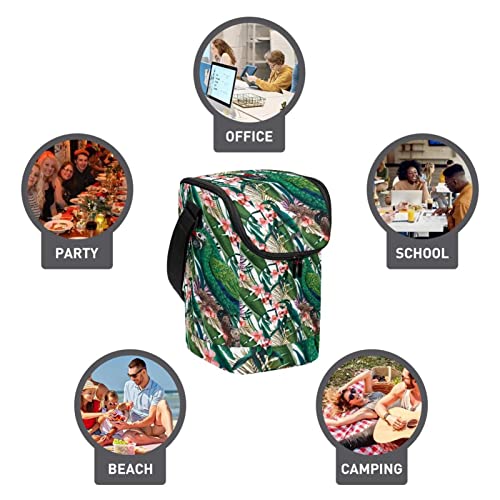 Bolsa de almuerzo para escuela con cremallera lavable de animales 4