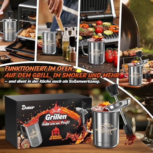 Dusor Geschenke für Männer, BBQ Grillbürste, Geburtstagsgeschenk Männergeschenke, Geschenke für Papa, Grill Zubehör, Camping Gadgets, Adventskalender Füllung Männer