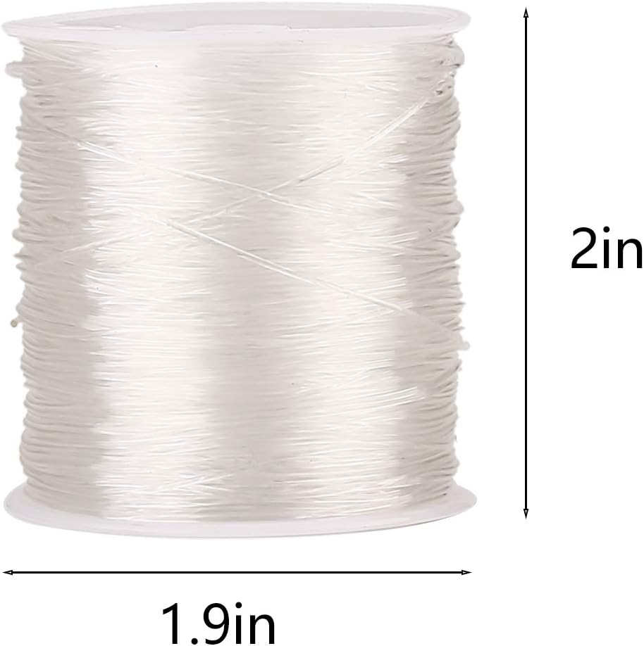 328ft Clear Bead Cord Crystal Elastic Stretchy Bracelet String for Jewelry Making Necklace Bracelet Beading Thread, 0.8 mm - Image 2