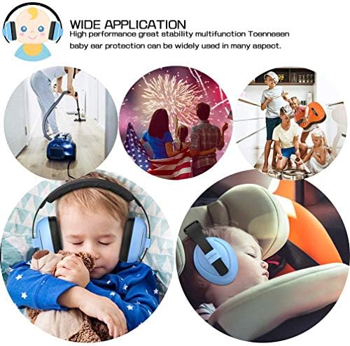 Baby Ear Protection Noise Cancelling Headphones, Comfortable and Adjustable Noise Reduction Earmuffs, Infants Hearing Safe Protect Headphone, for Concerts Fireworks, 0-5 Years Baby and Kids (Blue)