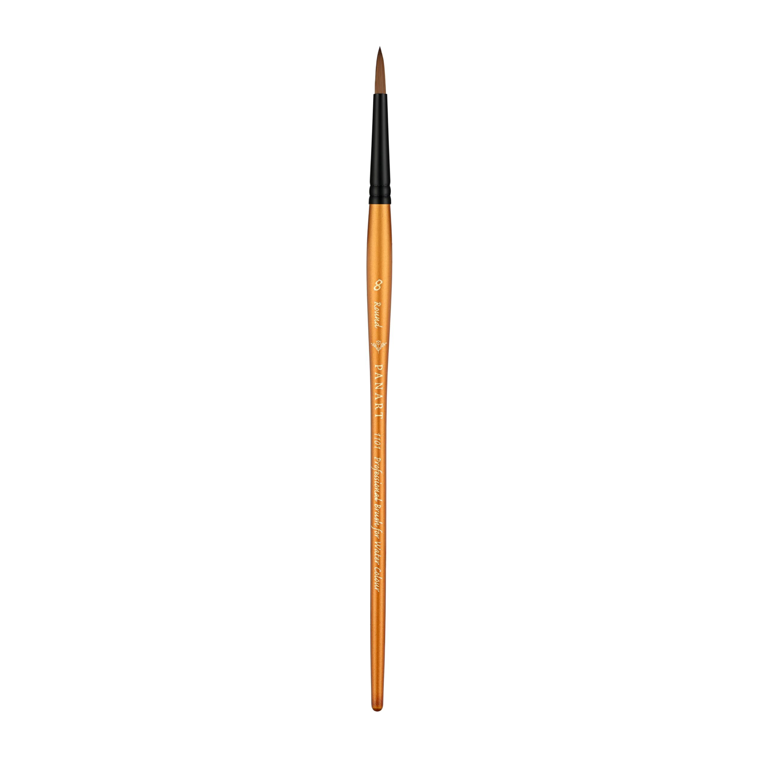 Pan Art Brown Synthetic Sable Round Brush No. 08 For Watercolour & Gouache