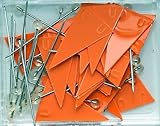 Moore Orange Pennant Map Push Pins,25 count