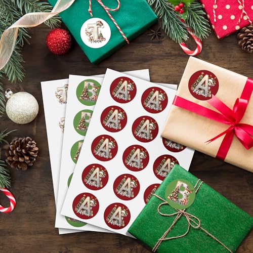 Image of Personalized Christmas Stickers - Custom Name Waterproof Christmas Gift Tags for Gift Box Xmas Holiday Decorations Party Favors - 30 Stickers (Elk)