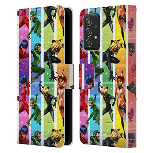 Étui portefeuille Miraculous pour Samsung Galaxy A53 5G housse en cuir noir et rouge