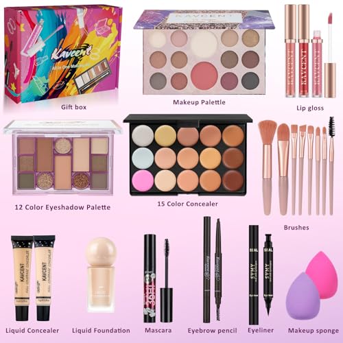 Makeup Kit for Teens Women full Kit Makeup Set for Teens girls Foundation Eyeshadow Palette Makeup Gift Set for Women Teenagers Christmas Makeup kits for Teen Girls - Image 3