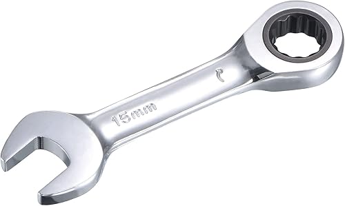 uxcell Llave combinada de trinquete rechoncha de 0.591 in métrica 72 dientes 12 herramientas terminadas en caja de puntos, CR-V uxcell Llave combinada de trinquete rechoncha de 0.591 in métrica 72 dientes 12 herramientas terminadas en caja de puntos, CR-V