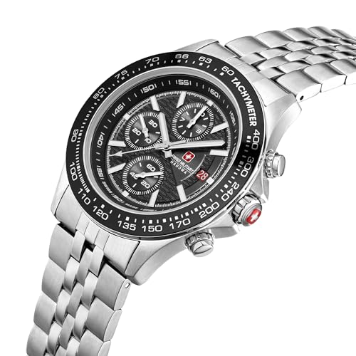 Image of Swiss Military Hanowa SMWGI0003402 - Swiss Made Round Black Chronograph - Watch for Men