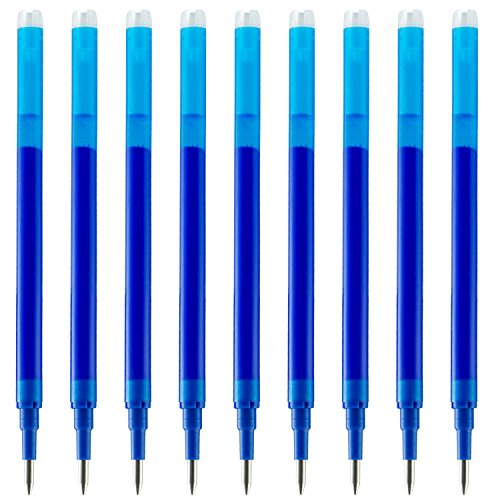 ParKoo Gel Ink Refills Compatible with FriXion and Friction Erasable Gel Pens, Fine Point 0.7 mm, Total 9 Blue Refills Value Set