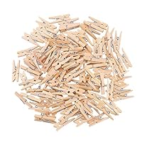 CCINEE Cute Wooden Clothespins Natural Craft Peg Pins Sturdy Mini Pins Clips, 1 Inch, 72 Pieces in Total