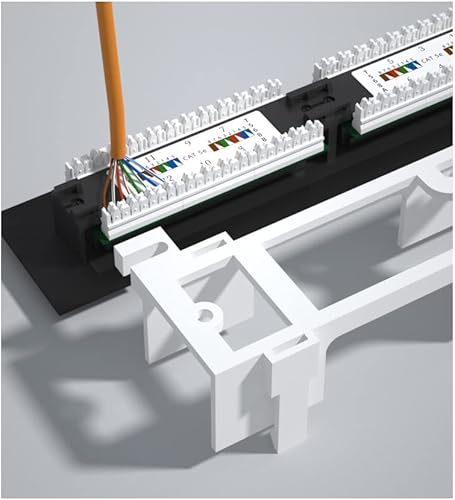 Miniatura 3 de 1U 12 puertos Cat5E Wallmount Patch Panel, UTP Ethernet Patch Panel con RJ45 Cat5E adaptador Patch Panel